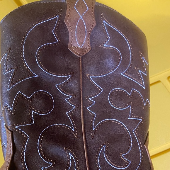 Wonder Nation Brown Western Boots Big kid Boys 6 Cowboy Boots - Picture 5 of 10